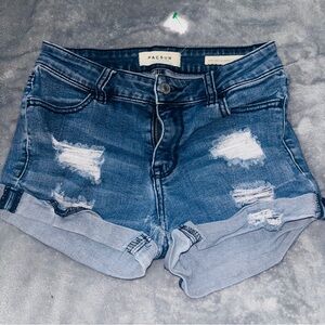 PacSun Ripped Blue Jean Shorts